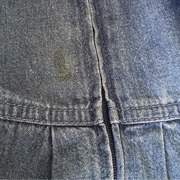 Vintage Pellini Blues petites women's 6P Denim Dress Tie Vest Floral Embroidery - Picture 15 of 16